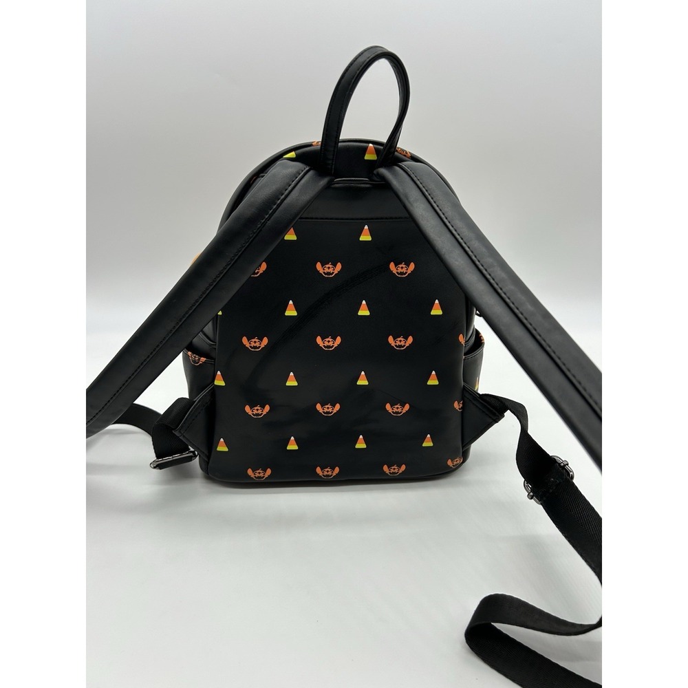 Disney Loungefly Boxlunch Exclusive Stitch Jack-o'-Lantern Pumpkin Mini Backpack - Picture 5 of 13